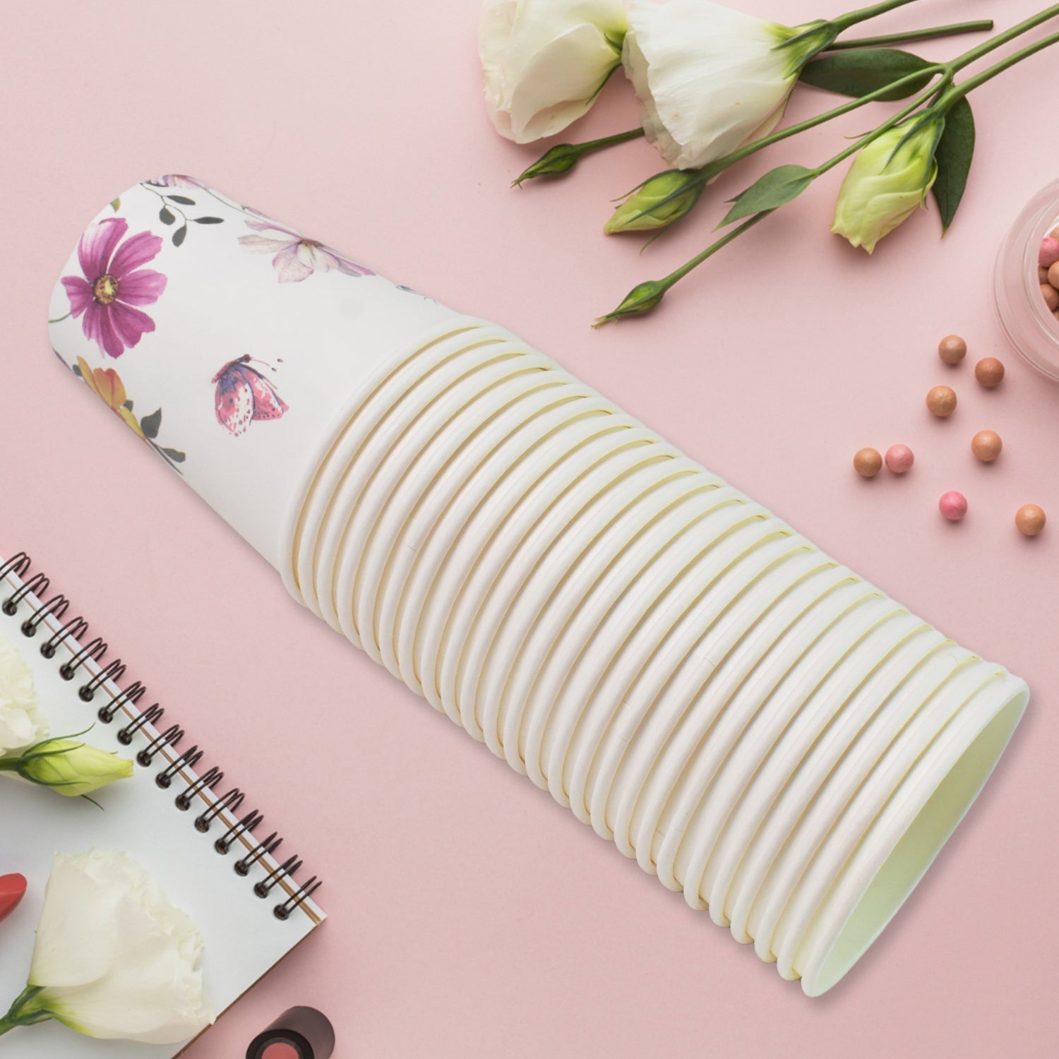 Disposable Paper Cups, Disposable Tea, Coffee Cups (24 Pcs Set / Mix Color & Design) Disposable Paper Cups, Disposable Tea, Coffee Cups (24 Pcs Set / Mix Color & Design)